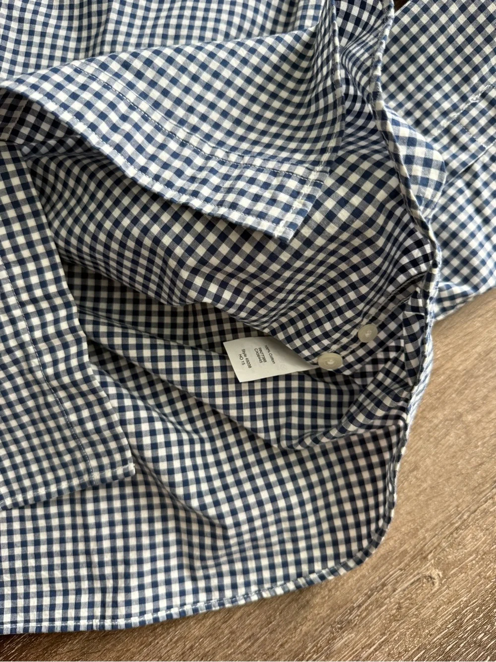 J.Crew Slim Fit Gingham Button-Down Shirt Men’s Small Blue White 100% Cotton NWO